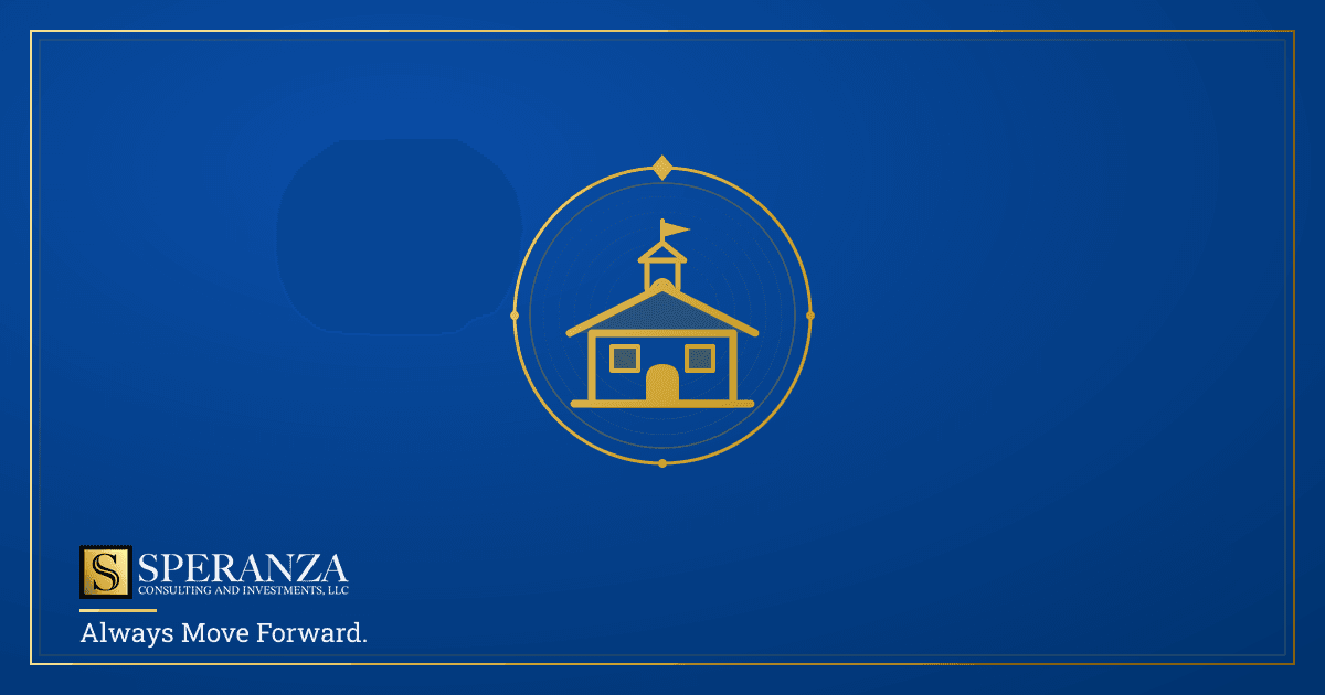 The Goddard School cost stack — franchise fee, real estate and build-out, and an 18-month working-capital buffer — Speranza Consulting and Investments